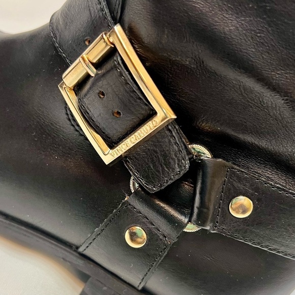 VINCE CAMUTO Tall Riding Boots Kallie Harness‎ Sz 9M/39 NWOT Black Never Worn - Picture 6 of 12
